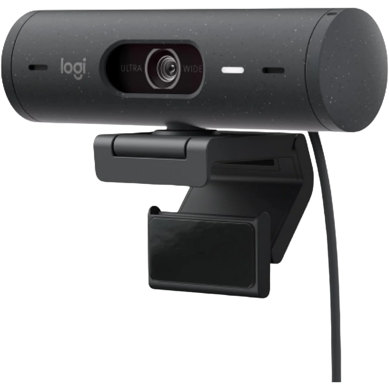 Logitech Brio 500 Full HD Webcam (Graphite) | Auto Light, Dual Mics & Show Mode