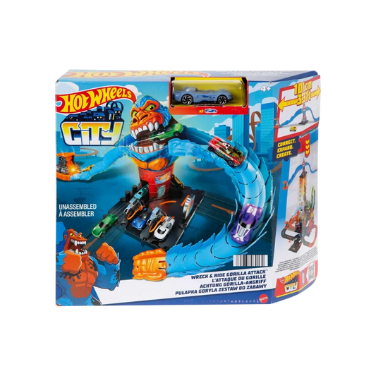Hot Wheels Gorilla Grapple Track Set – 5-Ft Track 1:64 Scale Vehicle