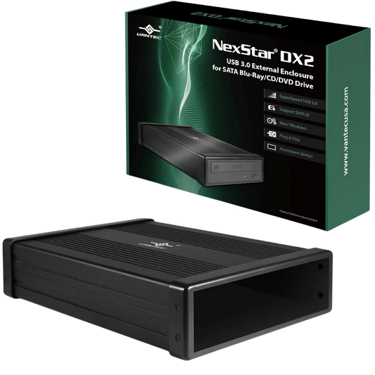 Vantec NexStar DX2 USB 3.0 5.25" Optical Drive Enclosure (NST-540S3-BK)