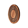 Le Creuset Magnetic Wooden Trivet Acacia Wood with Black Silicone Rings