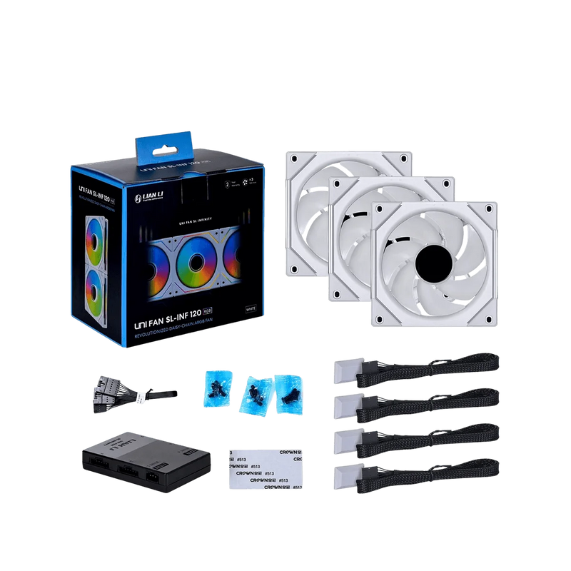 Lian Li UNI FAN SL-Infinity 120mm 3-Pack White ARGB