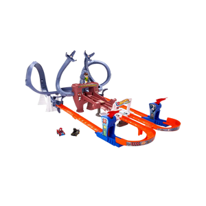 Hot Wheels Spider-Man Web-Slinging Speedway Track Set Spider-Man & Black Panther