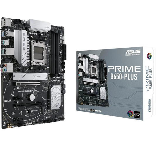 ASUS Prime B650-PLUS ATX Motherboard: AM5, DDR5, PCIe 5.0 M.2, 2.5Gb LAN