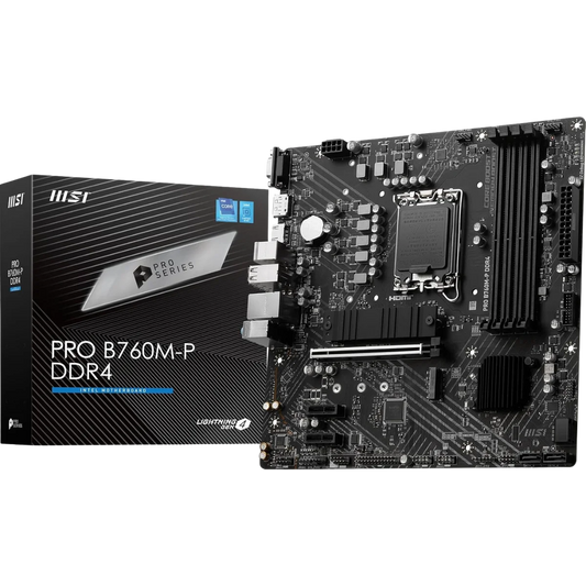 MSI PRO B760M-P DDR4 Motherboard | Intel 12th–14th Gen | PCIe 4.0