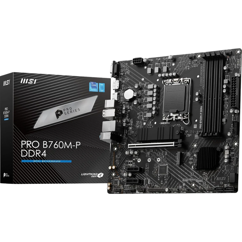 MSI PRO B760M-P DDR4 Motherboard | Intel 12th–14th Gen | PCIe 4.0
