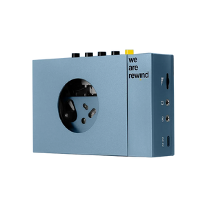 Cassette Tape Recorder with Bluetooth Connection Speaker Blue