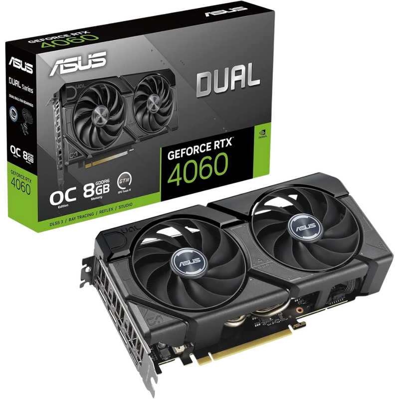 ASUS Dual GeForce RTX 4060 EVO OC Edition 8GB GDDR6 | DLSS 3, Dual BIOS