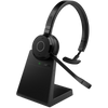 Jabra Evolve 65 TE Wireless Single-Ear Headset with Charging Stand– Black