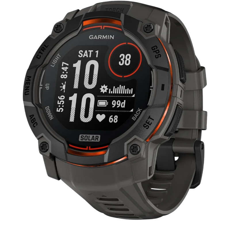 Garmin Instinct® 3 50mm Rugged Outdoor GPS Smartwatch Charcoal