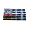 Wooden Thin Red Line American Flag with Custom Logo and Personalization