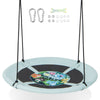 40 Inches Saucer Tree Swing with Adjustable Hanging Ropes and 900D Oxford Fabric-Forest