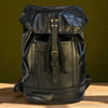 Bovine Leather Single Strap Backpack - Black