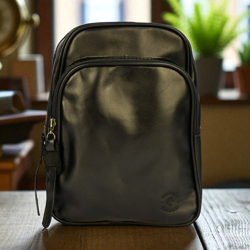 Bovine Leather Sling Bag - Black