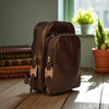Bovine Leather Sling Bag - Brown