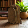 Bovine Leather Sling Bag - Olive