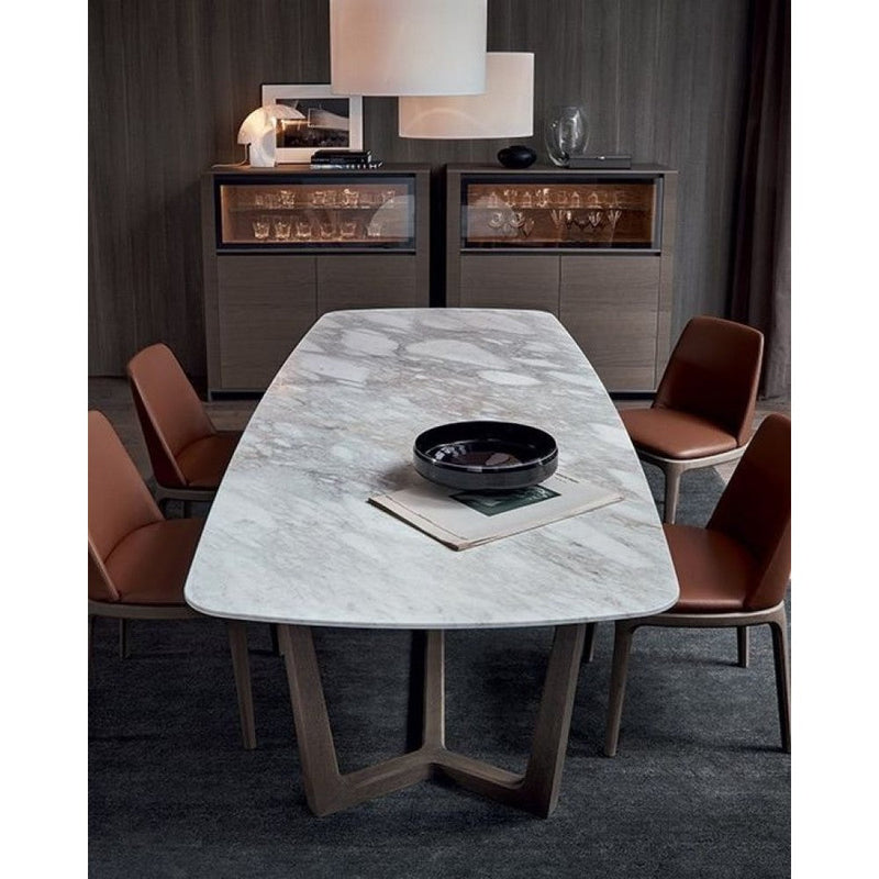 Marble Dining Table Rectangular Polished and Eased Edge – Perfect Stock