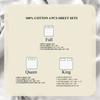 4-Piece 100% Cotton Solid Sheet Set – 300 Thread Count, Luxury Extra Soft