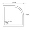Cream Royal Marble Corner Shower Base Hand-carved from Solid Marble Block (W)36