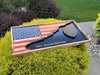 Custom Thin Line American Flag with Badge | 3D Carved First Responder Wall Art