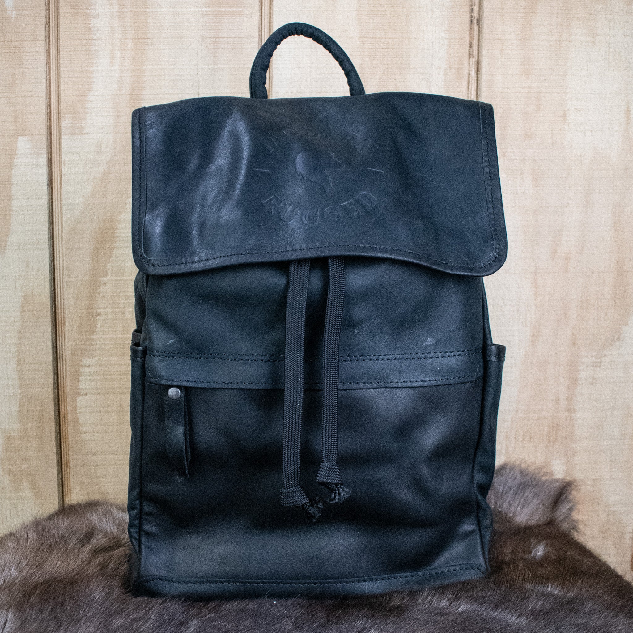 Leather Hide Backpack - Black – Perfect Stock