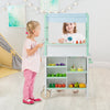 Double-sided Pretend Play Kitchen with Remote Control and LED Light Bars-Green