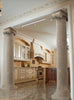 Emperador Light Marble Ionic Greek Hand-carved Column (W)20