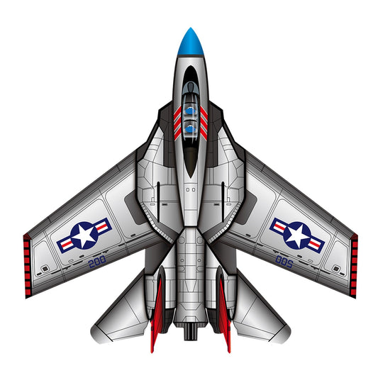 SuperSized Fighter Jet Nylon Kite w/ 3D Cockpit, 57 Inches Wide