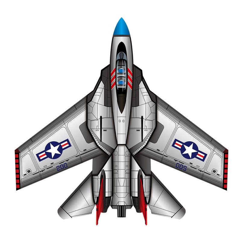 SuperSized Fighter Jet Nylon Kite w/ 3D Cockpit, 57 Inches Wide