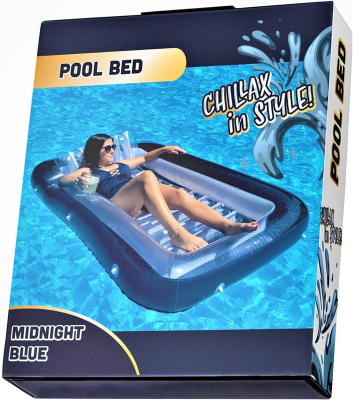 XL Floating Pool Bed, Inflatable Water Lounger Raft Float for Swimming/Tanning 70
