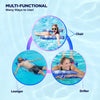 [3 Pack] Premium Pool Floats Inflatable Water Loungers - Swimming Hammock for Adults with Mesh Bottom Seat (Bulk Pack)