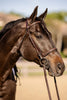 Huntley Equestrian Sedgwick Fancy Stitched Bridle with Cheek Clips and Reins
