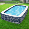 Inflatable Swimming Pool XL for Kids/Adults/Family, Dark Blue (Large 10'x6' Ft / 22