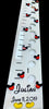 Custom Wooden Growth Chart with Picture Slots and Personalized Design