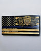 Custom Thin Blue Line Flag with Engraved Badges and Personalized Details