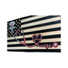 Wooden American Flag for Nurses with Caduceus and Stethoscope Design