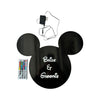 Wooden Mickey Head Wall Art with LED Backlighting and Custom Personalization