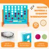 Jumbo 4-to-Score Connect Game Set with Carrying Bag and 42 Coins-Orange