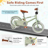 Kids Bike with Adjustable Handlebar and Saddle Green-12 Inches