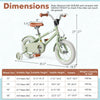 Kids Bike with Adjustable Handlebar and Saddle Green-12 Inches