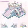 Kids Bounce House with Slide and 2 Boxing Columns for Party without Blower