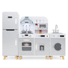 Kids Kitchen Playset 3-in-1 with Refrigerator and Washing Machine-Gray