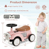 Kids Sit to Stand Vehicle with Working Steering Wheel and Under Seat Storage-Pink