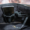 Leather Hide Laptop Bag - Rustic Merlot and Black (Buckles)