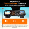 Rexing M4 4-CHANNEL MIRROR DASH CAM 12” Touch Screen Mirror Dash Cam, 1080p with GPS