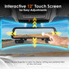 Rexing M4 4-CHANNEL MIRROR DASH CAM 12” Touch Screen Mirror Dash Cam, 1080p with GPS