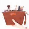 Avondale Premium Leather Dopp Kit - Travel Makeup Bag for Men & Women