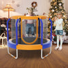 Mini Trampoline with Enclosure and Heavy-duty Metal Frame-Orange