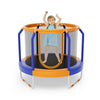 Mini Trampoline with Enclosure and Heavy-duty Metal Frame-Orange