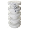 New York Marble Plinth Designer Side Table Polished (D)12