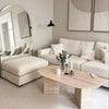 Troia Light Travertine Oval Shape Coffee Table Filled and Polished (W)24